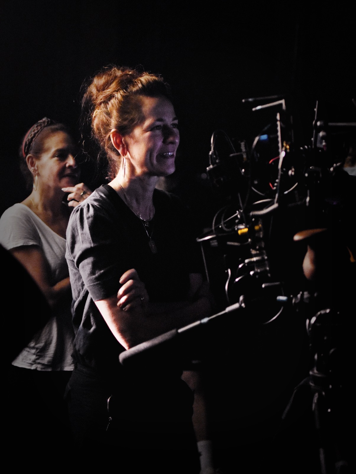 With director Sofia Olins on set of MMAK